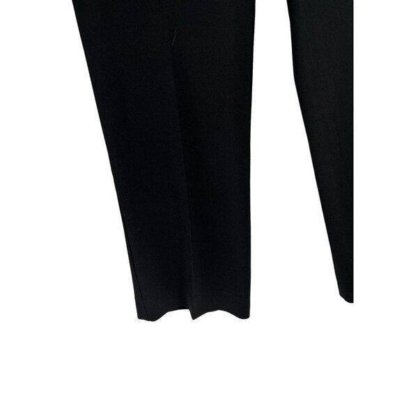 THEORY Wool Crepe Black Trousers Wide leg Pants Size 8 - Picture 5 of 11